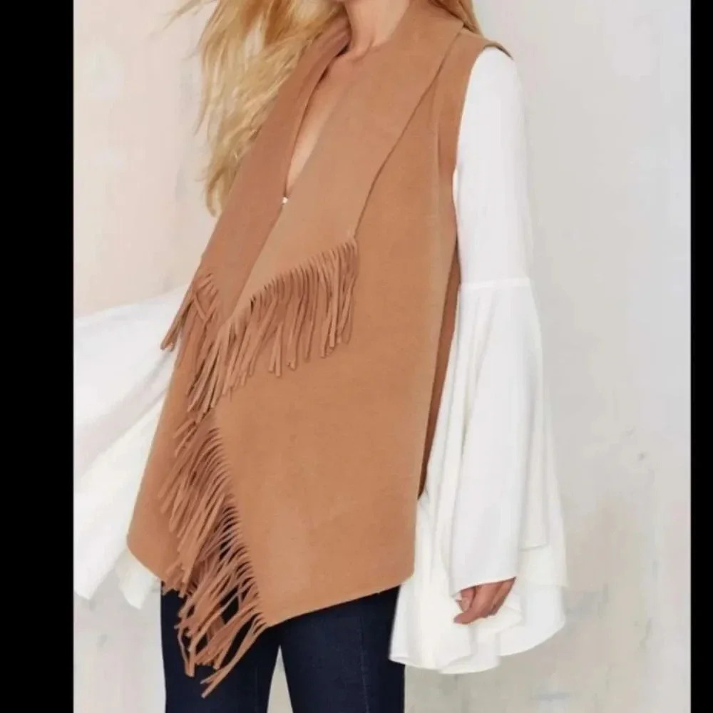 J.O.A. Los Angeles “True Grit”  Boho Fringe Vest Size Medium